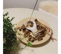 Piatto da appendere in bambù fatto a mano, 30 cm, originale e naturale, in bambù, nuovo sfondo per sala da tè cinese, paesaggio secco Zen, concezione artistica, stile ins, oggetti fotografici, ornamen