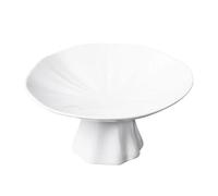 Piatto da Cena Piatti Piatto Piatto da portata principale in ceramica bianca pura semplice for hotel, ristoranti, cucine, stoviglie speciali, piatto da insalata di frutta con piede alto creativo Piatt