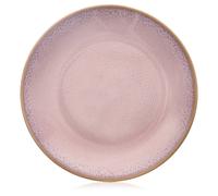 Piatto da dessert in ceramica smaltata rosa, 20,5 cm