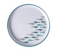 Piatto da dessert in melamina, piatto piccolo, 21 cm, serie Coastal