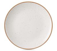 Piatto da dessert piccolo per torta, in ceramica beige crema, 20 cm