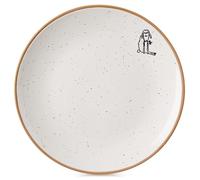Piatto da dessert piccolo per torta, in ceramica beige crema, 20 cm