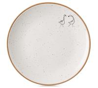 Piatto da dessert piccolo per torta, in ceramica beige crema, 20 cm