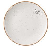 Piatto da dessert piccolo per torta, in ceramica beige crema, 20 cm