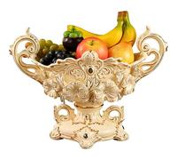 Piatto da frutta in ceramica, Set di tre piatti da frutta in ceramica di lusso in stile europeo, creativo e moderno, for la decorazione del tavolo da caffè del soggiorno di casa