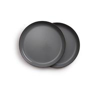 Piatto da insalata Barebones da 8 pollici - Set di 2 piatti da insalata - Piatti smaltati - Piatti da cucina o da campeggio resistenti (grigio ar
