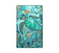 Piatto da parete in vetro colorato blu verde tartaruga singola levetta vuota interruttore luce copertura decorativa 1 banda per cucina stanza bagno dimensioni 11,4 x 7 cm