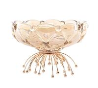 Piatto da Portata di Frutta Ciotola for frutta in vetro cristallo Ciotola for caramelle geometrica trasparente fatta a mano retrò cinese Home Living Room Kitchen Desktop Decor Candy Bowl Piatti di Fru