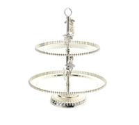 Piatto da Portata di Frutta Piatto da frutta a doppio strato in stile europeo, piatto da frutta for snack retrò, supporto for torta da dessert for il tè pomeridiano Piatti di Frutta