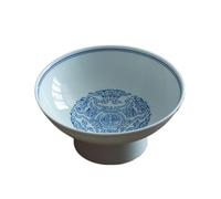 Piatto da Portata di Frutta Piatto da frutta blu e bianco dipinto a mano Piatto da frutta profondo in ceramica Piatto da frutta multifunzionale in stile cinese Piatto da spuntino for feste Piatti di F