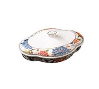 Piatto da Portata di Frutta Piatto da frutta diviso in stile cinese Piatto da cinque griglie Piatto da dessert in ceramica Piatto da frutta da cucina con coperchio Piatti di Frutta