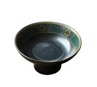 Piatto da Portata di Frutta Piatto da frutta Zen cinese Piatto da spuntino a piede alto Tributo in ceramica Piatto da offerta al Buddha Piatto da frutta secca for spuntino domestico Piatti di Frutta(C