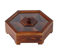 Piatto da Portata di Frutta Scatola for caramelle in legno con coperchio, frutta secca, piatto da esposizione, vassoio, scatola for snack, organizer for scatole da dessert for feste in casa Piatti di