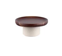 Piatto da Portata di Frutta Vassoio di frutta in legno massello Vassoio da dessert for la casa Vassoio di frutta con base in ceramica Vassoio di frutta con piede alto in stile cinese Piatti di Frutta