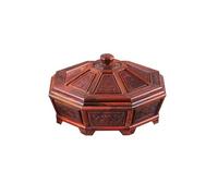 Piatto da Portata di Frutta Vassoio for frutta in legno con scomparti e coperchio, scatola for frutta secca in stile cinese for il soggiorno di casa Piatti di Frutta