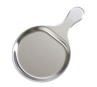 Piatto da portata in acciaio 18 cm con manico per servizio bistecche e snac