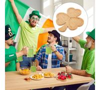 Piatto da portata in bambù a forma di trifoglio per il giorno di San Patrizio