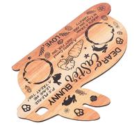 Piatto da portata in legno a forma di coniglietto pasquale, decorazione