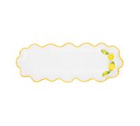 Piatto da portata ovale 36x13 cm ceramica Limoni bianco