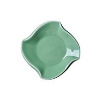 Piatto da portata per la casa in ceramica Celadon, piatto irregolare creativo, piatto da cucina occidentale, personalità, resistente al calore(G Width 14.5 cm)