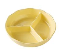 Piatto da portata riutilizzabile in ceramica con scomparti, adatto al microonde e alla lavastoviglie, per controllare le porzioni e servire facilmente