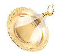 Piatto da Portata Rustico in Acciaio Inossidabile Dorato con Cupola, Piatto da Portata a Cloche Trasparente per da Dessert, Perfetto per la Festa di Capodanno