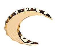 Piatto da portata Vassoio decorativo Elegante piatto da frutta a forma di mezzaluna in lega di zinco martellato per la decorazione del tavolo da pranzo della cucina di casa 10,2 x