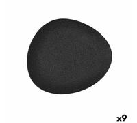Piatto da pranzo Bidasoa Fosil Nero Ceramica Ovale 22,8 x 20,1 x 2,2 cm [9 Un