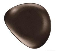 Piatto da pranzo in gres porcellanato, marrone