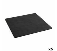 Piatto da pranzo Inde Africa Nero Melammina Quadrato 35 x 35 x 0,7 cm [6 Unit