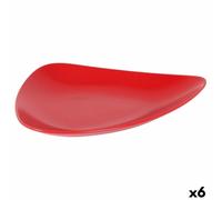 Piatto da pranzo Inde Rosso 31 x 25 x 4 cm [6 Unità]