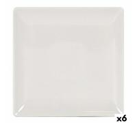 Piatto da pranzo La Mediterránea 41678 Gres Avorio 24 x 24 x 2 cm [6 Unità] [