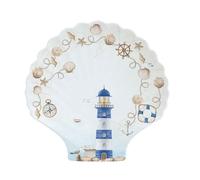 Piatto Da Servire BLUE LIGHTHOUSE A Forma Di Conchiglia 28x27cm Easy Life