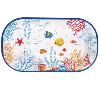 Piatto Da Servire BORA BORA Motivo Sottomarino 40x23cm In Melamina Easy Life