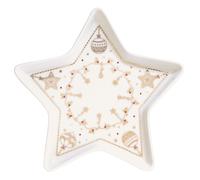 Piatto Da Servire CHRISTMAS LIGHTS Bianco Oro D. 19,5Cm EASY LIFE