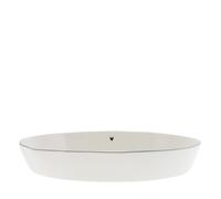 Piatto Da Servire, Teglia Ovale Cuore Nero L. 31Cm Bastion Collections