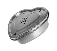 Piatto da tÃ¨ a forma di cuore con coperchio, set da tÃ¨ in acciaio inossidabile, vassoio essenziale per l'ora del tÃ¨, decorazione per la casa