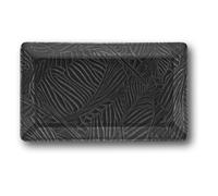 Piatto da Tavola Portata Rettangolare Breath Nero Kimi 26 x 15 cm Saturnia