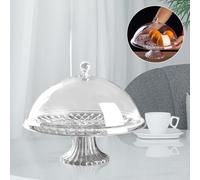 Piatto da torta con coperchio ispessito multifunzionale per feste, vassoio