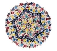 Piatto Decorativo Ø30xh3 cm in Ceramica Bianco