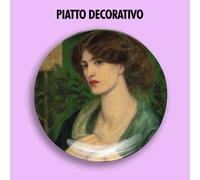 PIATTO DECORATIVO DECORATIVE PLATE Dante Gabriel Rossetti il saluto di Beatrice