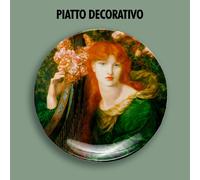 PIATTO DECORATIVO DECORATIVE PLATE Dante Gabriel Rossetti La Ghirlandaia hair