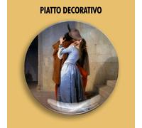 PIATTO DECORATIVO DECORATIVE PLATE Francesco Hayez Il bacio amore Arte arredo