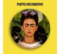 PIATTO DECORATIVO DECORATIVE PLATE Frida Kahlo Autoritratto collana di spine Art