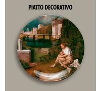 PIATTO DECORATIVO DECORATIVE PLATE Giorgione La tempesta Arredo Arte bimbo mamma
