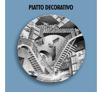 PIATTO DECORATIVO DECORATIVE PLATE M.C. Escher Relativity relatività scale Arte
