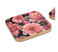 Piatto Decorativo Giardino di Rose Quadrati 20cm Rosa Oro IN Metallo FORMANO F25