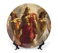 Piatto decorativo in ceramica con stampa delle dee greche in porcellana Bone China con espositore per la decorazione della parete domestica, Stile:, 10inch
