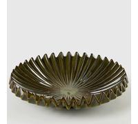 EDG Enzo De Gasperi Enzo De Gasperi Piatto Decorativo Raggiera Rotondo H 9 Cm D 36,5 Cm Ceramica Green