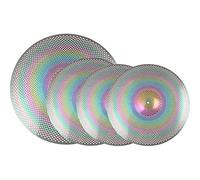 Piatto Della Batteria Piatto Muto Piatto Della Copertura Morbida Piatto Della Marmitta 14/16/18/20 Piatto Della Batteria Jazz Piatti per batteria Cymbal set (Color : 4 pieces colorful)